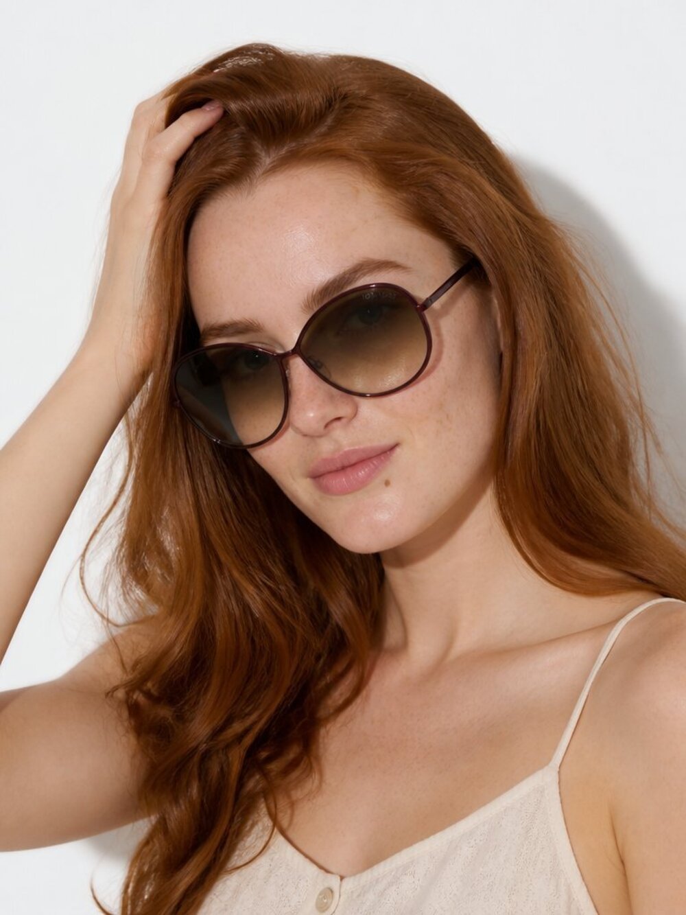 Tom Ford TF180 Iris Sunglasses Burgundy Metal Frame 62-11-130 Made in Italy